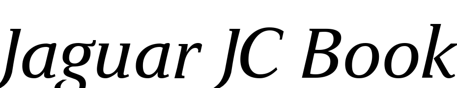 Jaguar JC Book Italic Font Download Free